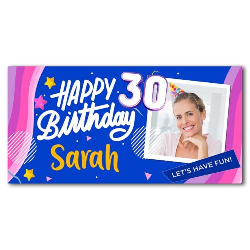 30th Birthday Banner - Blue
