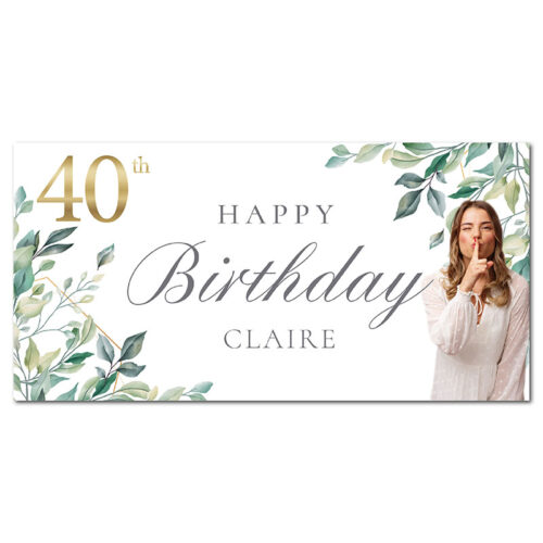 40th Birthday Banner - Green