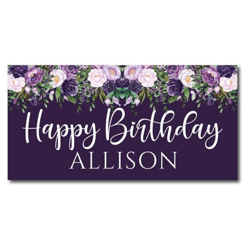 Birthday Banner - Purple