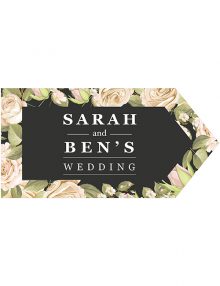 Wedding Road Sign - Black