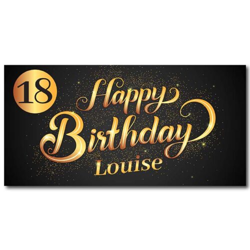 18th Birthday Banner - Dark