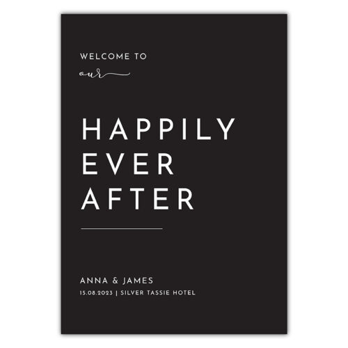 Happy Sign - Charcoal