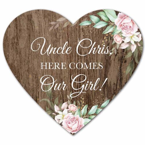 Wedding Sign - Stripe Heart