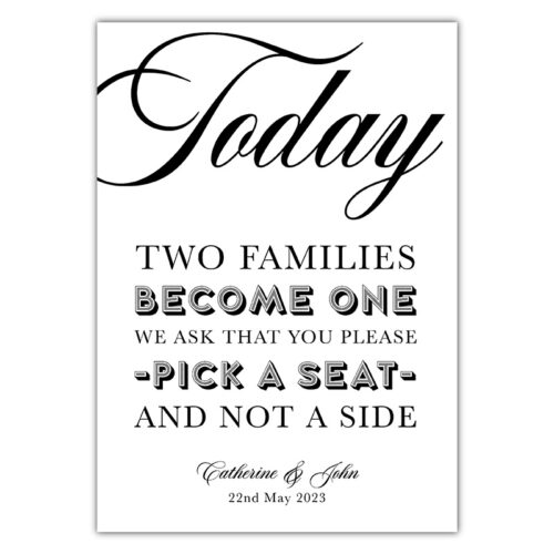 Two Families Sign - Ivory