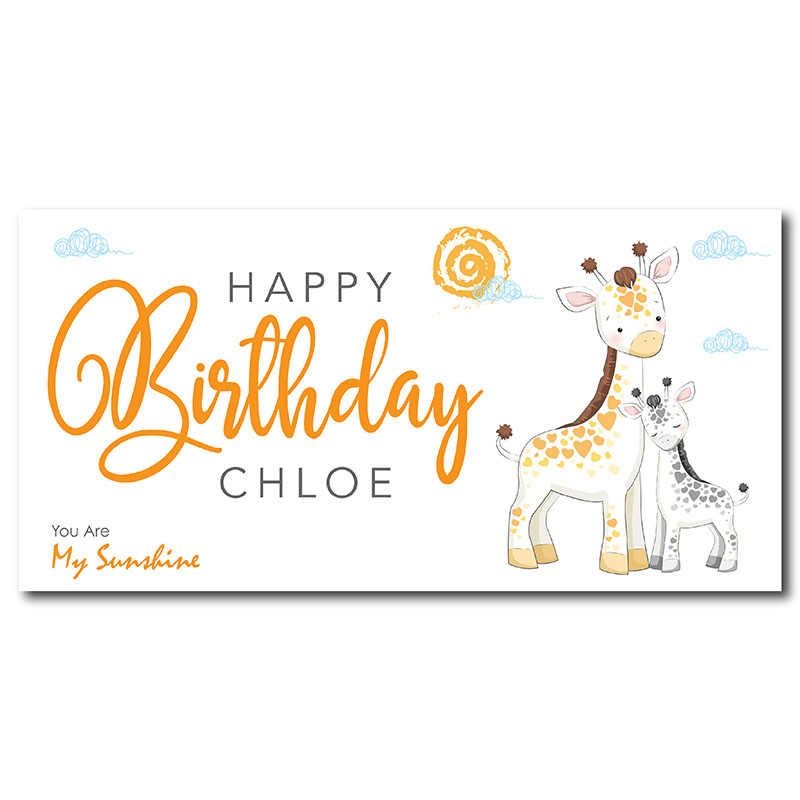 1st Birthday Banner - Giraffe
