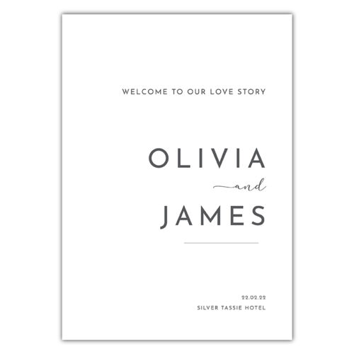 Welcome Sign - Charcoal