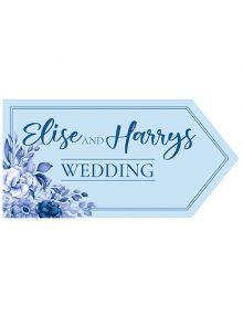 Wedding Road Sign - Blue