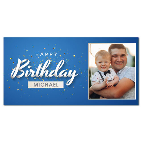 Birthday Banner - Blue Sparkle