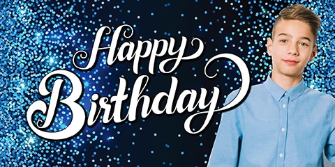 Amscan Happy 30. Geburtstag Banner – Blaue Glitzer-Dekoration Für Die Party