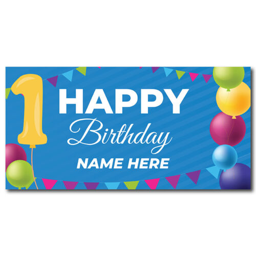 1st Birthday Banner - Blue