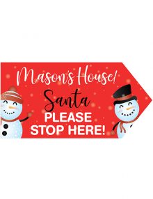 Santa Sign - Snowmen