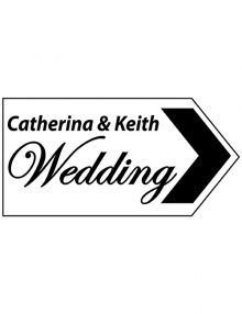 Wedding Road Sign - White