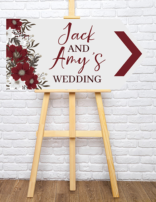 Wedding Road Sign - Winter - Image 2