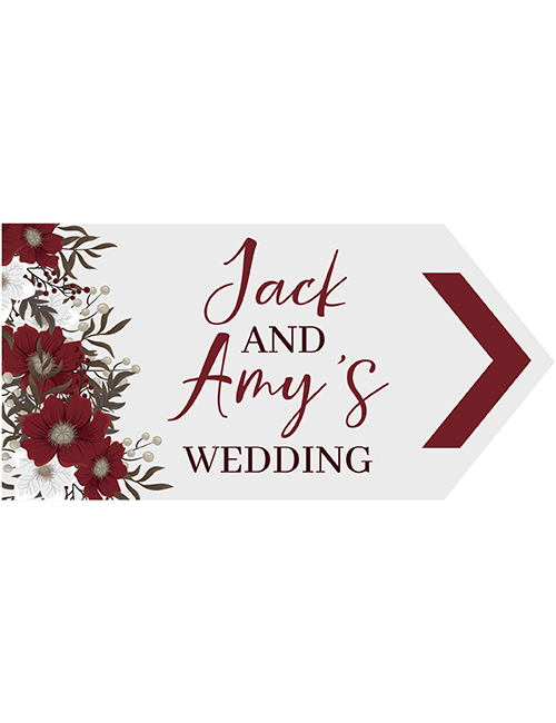 Wedding Road Sign - Winter