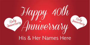 Anniversary Banner - Ruby 40th