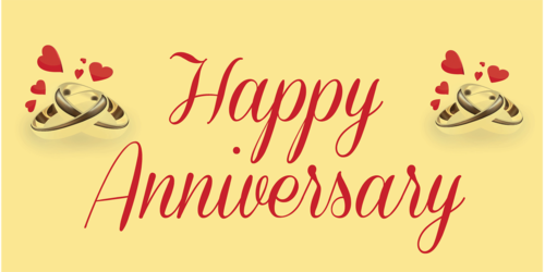 Anniversary Banner - Yellow