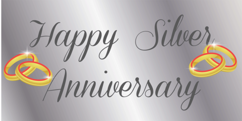 Anniversary Banner - Silver