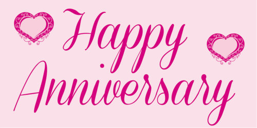 Anniversary Banner - Pink