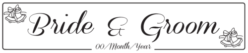 Bride & Groom - Wedding Number Plate