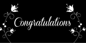 Congratulations Banner - Black