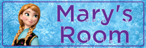 Frozen Anna - Bedroom Door Sign