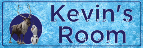 Frozen Olaf & Sven - Bedroom Door Sign