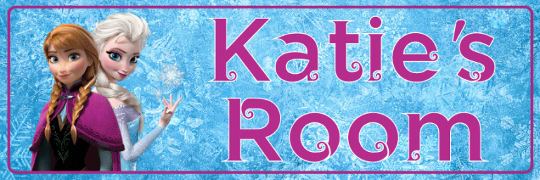 Frozen Anna &amp; Elsa - Bedroom Door Sign