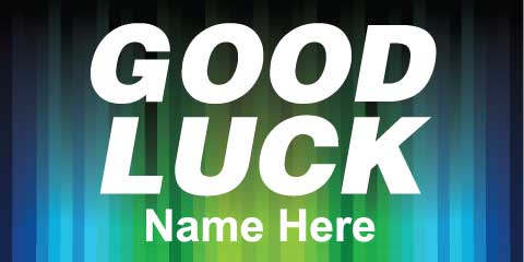 Good Luck Banner - Stripes
