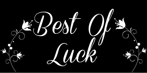 Best Of Luck Banner Black