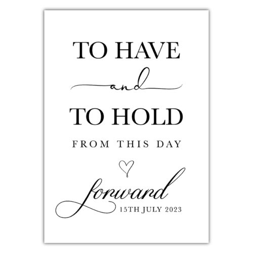 Have & Hold Sign - White