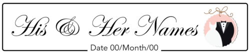 His & Her Couple Wedding Number Plate