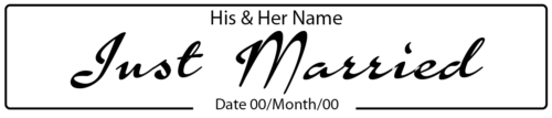 Just Married Number Plate