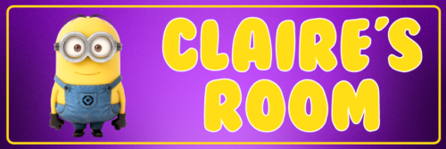 Minion Purple - Bedroom Door Sign