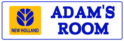 New Holland - Bedroom Door Sign