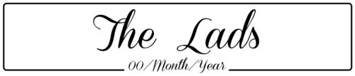 The Lads Italic Number Plate