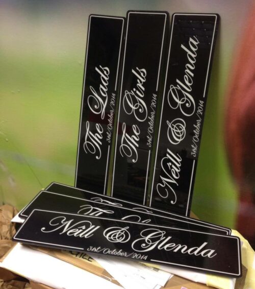 Just Married Black Wedding Number Plate