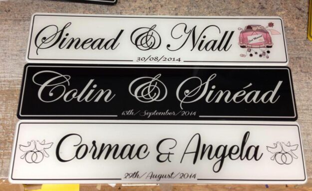 Couple Doves Number Plate