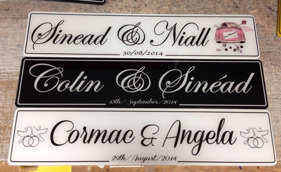 His & Her Car Wedding Number Plate