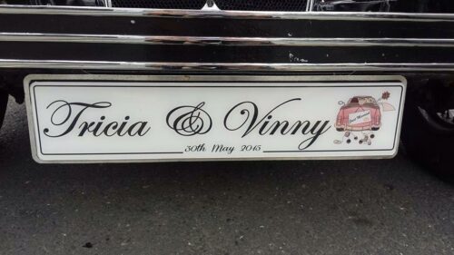 His & Her Car Wedding Number Plate