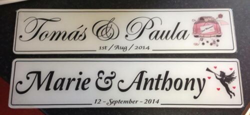 Just Married Cupid Wedding Number Plate