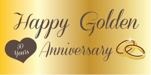 Anniversary Banner - Golden