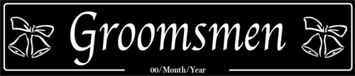 Groomsmen Black Number Plate