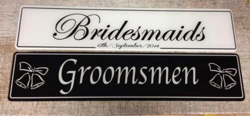 Groomsmen Black Number Plate