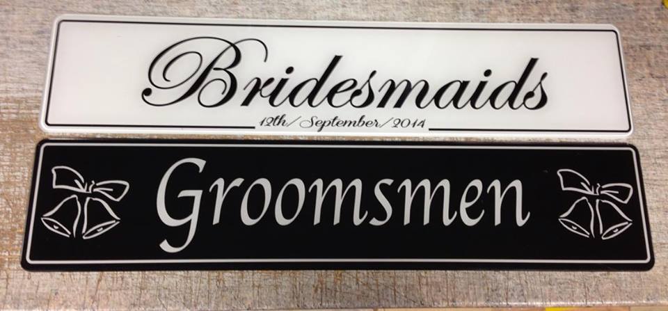 Groomsmen Black Number Plate