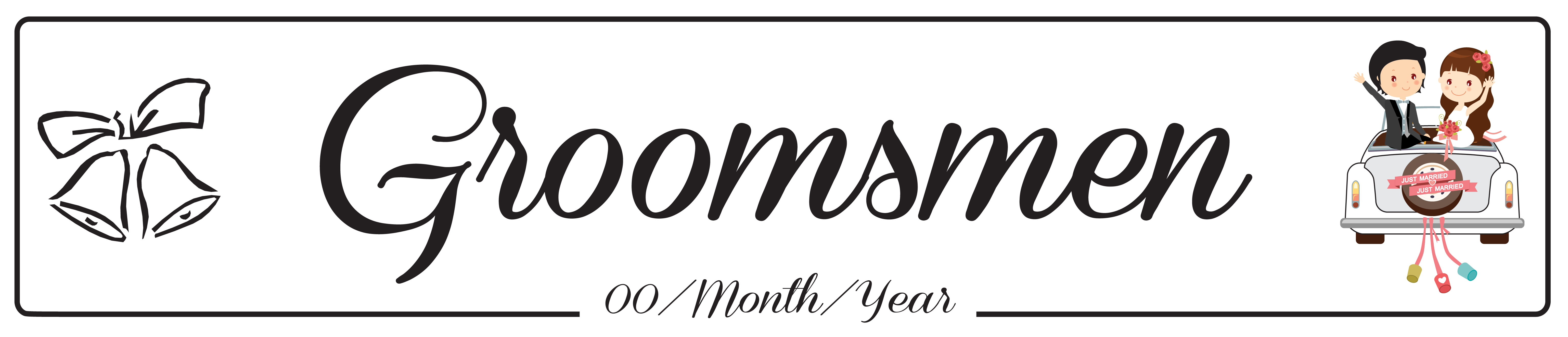 Groomsmen Car - Wedding Number Plate