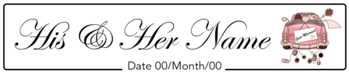 His & Her Car Wedding Number Plate