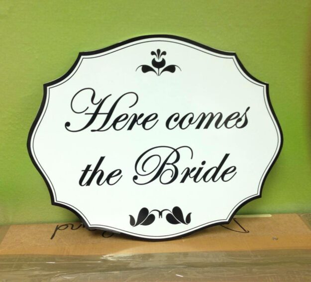 Wedding Sign Rounded