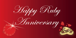 Anniversary Banner - Ruby