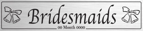 Bridesmaids Silver - Wedding Number Plate
