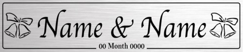 Couple Silver - Wedding Number Plate